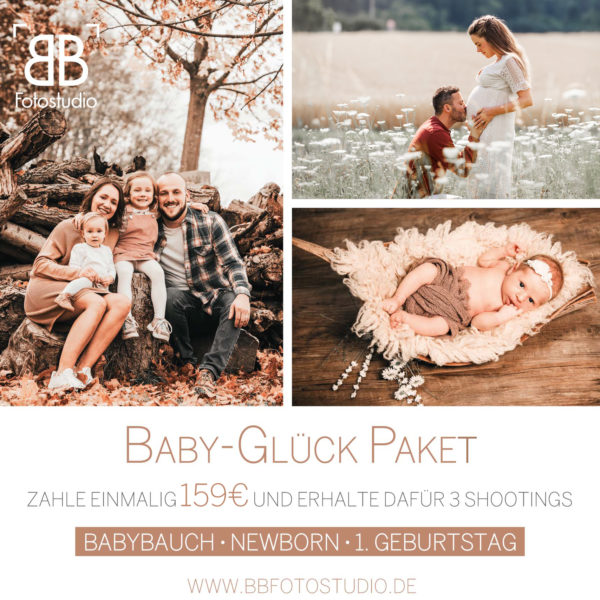 BabyGlück Aktion enthält 3 Fotoshootings